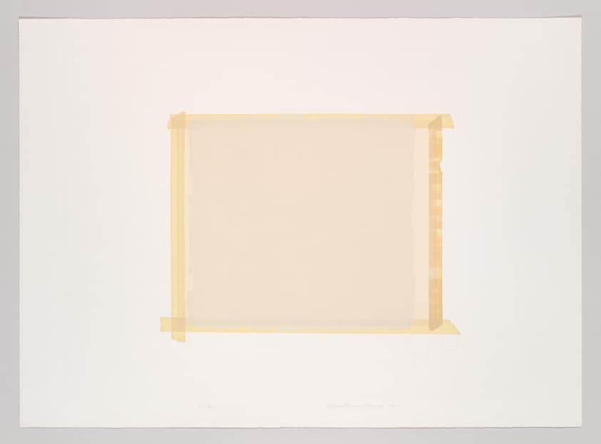 Artwork: Paint under Tape / Paint over Paper by Sylvia Plimack Mangold